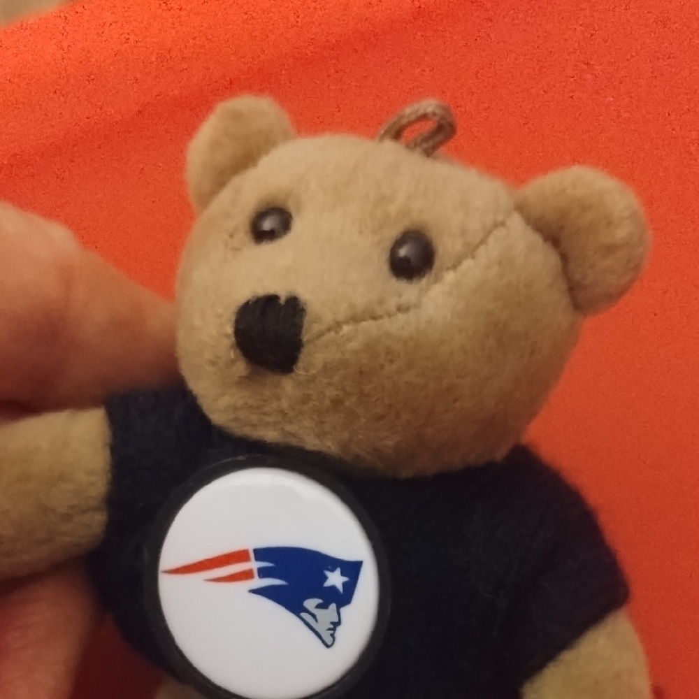New England Patriots Teddy Bear CHRISTMAS Ornament